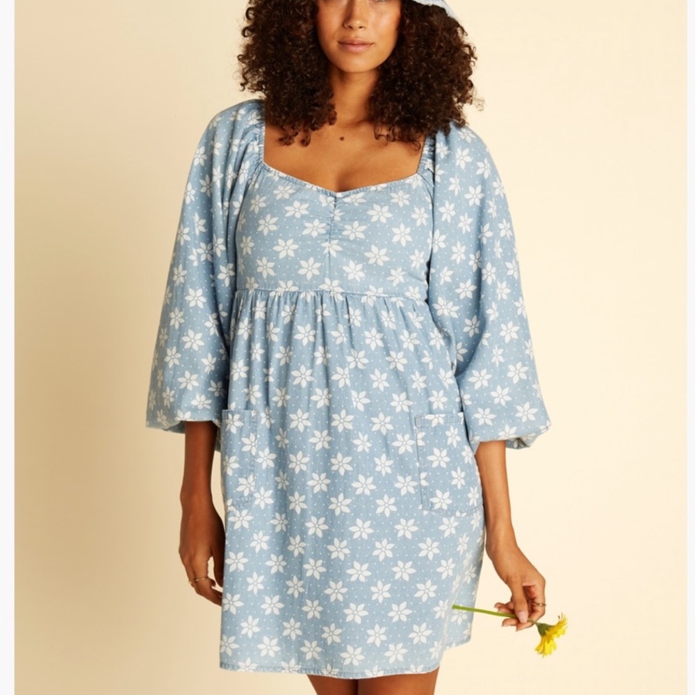 🌼☀️ BILLABONG ☀️🌼 Wrangler x Just A Dream Babydoll Dress - Picture 3 of 11